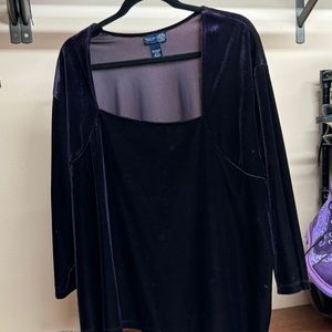 Lane Bryant Purple Velvet Top, size 26/28